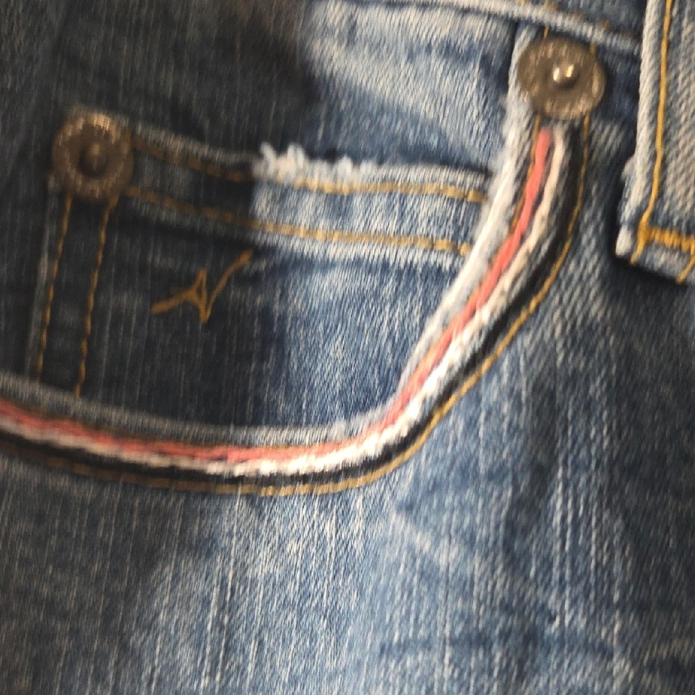 Arizona Jean Company Blue Denim Flare Jeans with Floral Patchwork - Picture 8 of 16